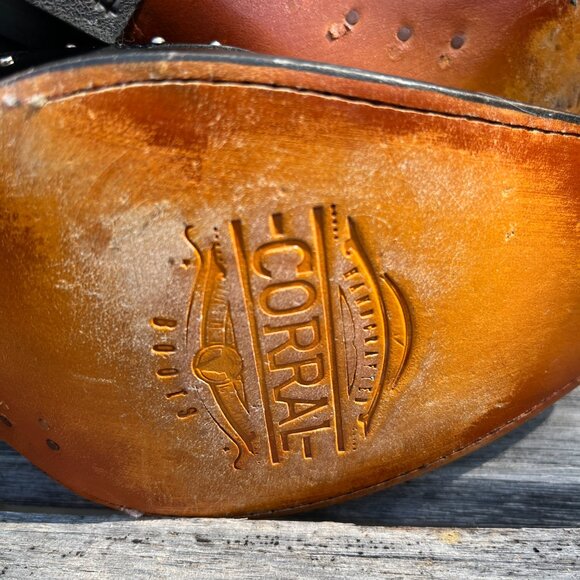 Corral New Women's Studded Overlay Wing Black Boots, Size 9 - Picture 11 of 16